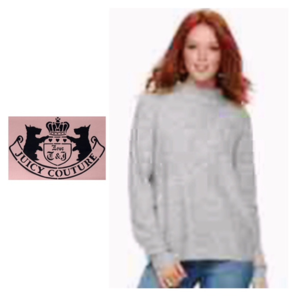 Juicy Couture Sweaters - Juicy Couture Gray Embellished Sweater XS NWT